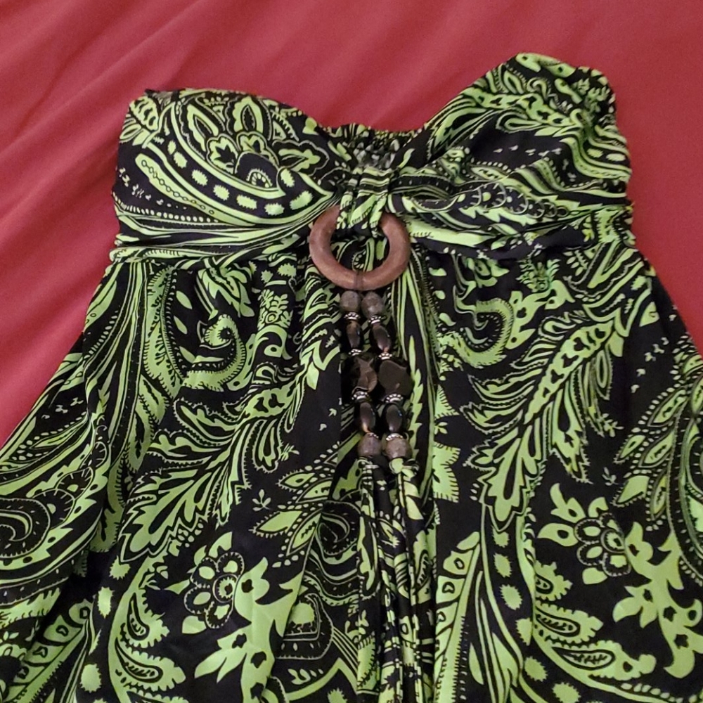 St thomas halter dress 2 of them. The other in orange and black